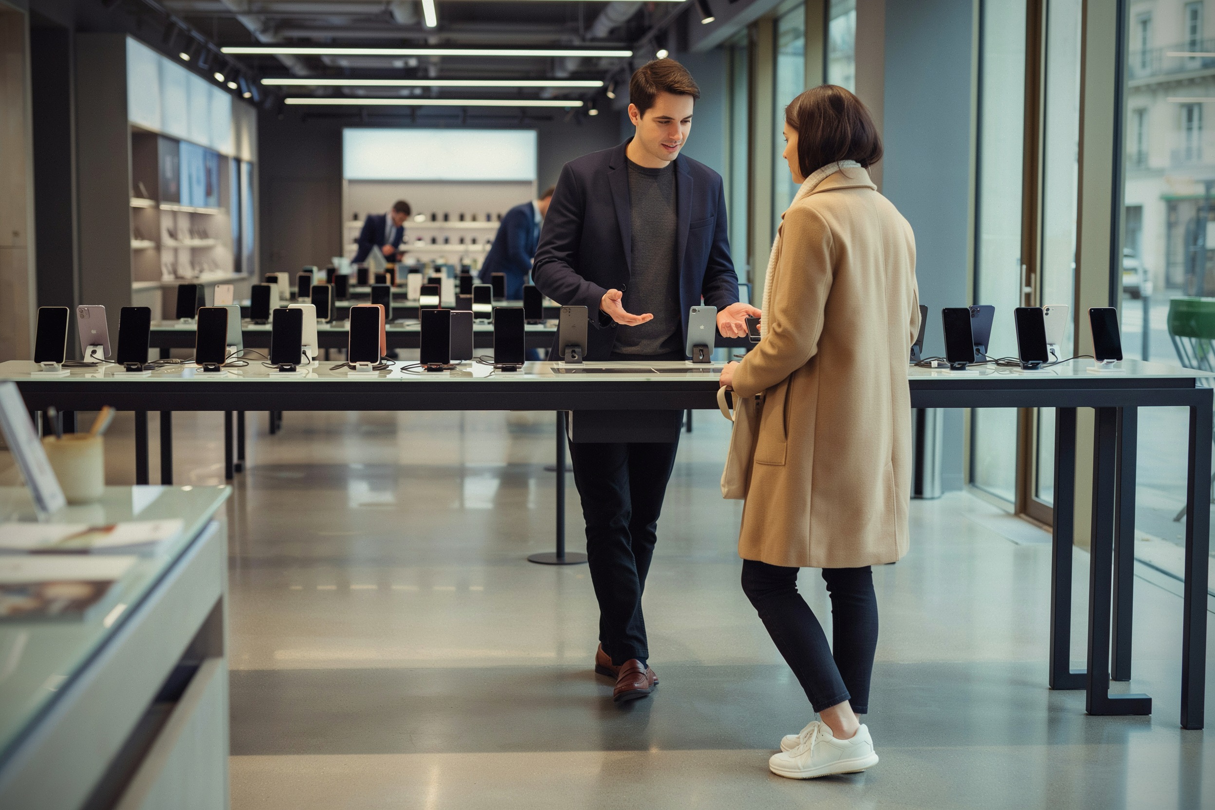 Boutique moderne montrant le retrait progressif de OnePlus en France