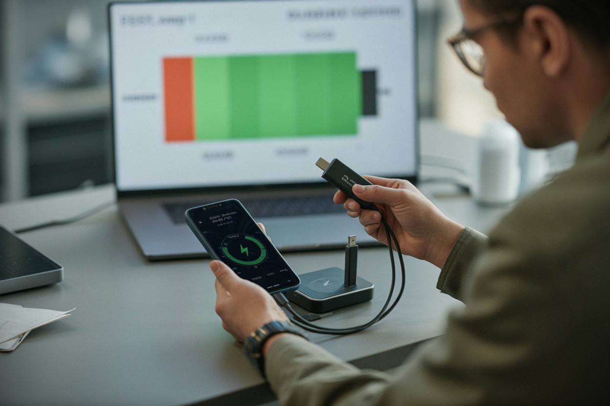 Test de charge et autonomie sur smartphone à grosse batterie