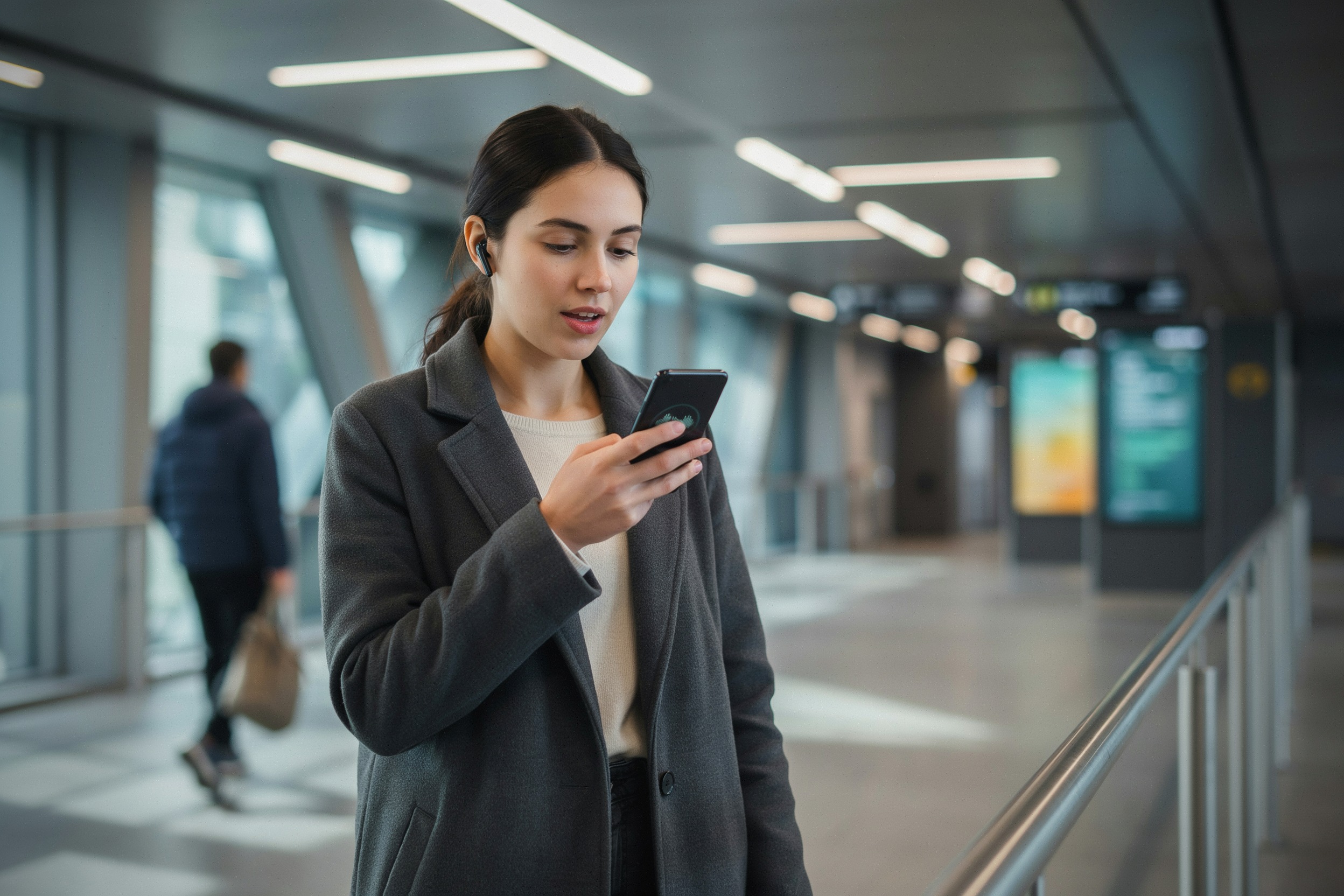 Recherche vocale Google sur Android dans un environnement urbain
