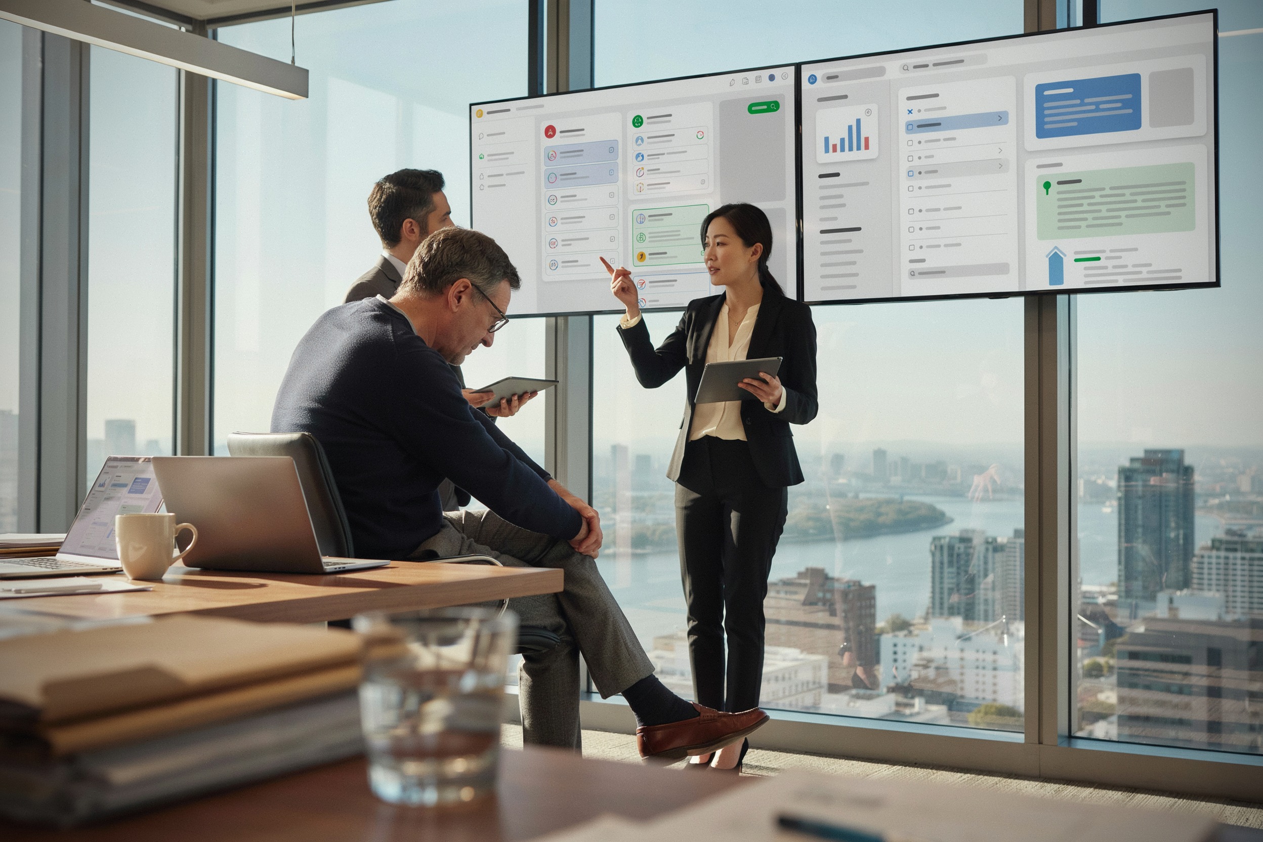 Analyse des risques de l’IA dans un bureau moderne